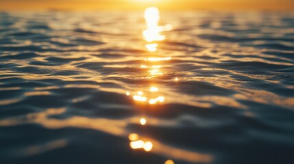 Poster - Warm Evening Light Reflecting on Water Surface