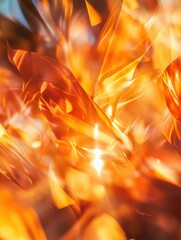 Poster - Orange abstract blur background with lens flare Generative AI