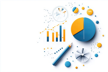 Poster - Brightly colored infographics and charts showcase essential business data and trends. The presentation emphasizes strategic insights vital for effective decision-making in a corporate setting