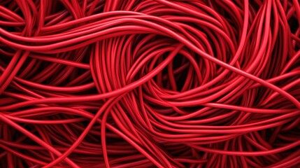Poster - Abstract red wires on plain background for modern design concepts, red, abstract, wires, technology, modern
