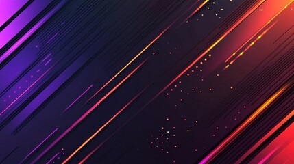 Poster - Dark deep black dynamic abstract vector background with diagonal lines. Modern creative premium gradient
