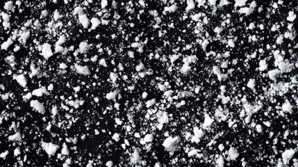 Poster - Black abstract pattern of snow textures over black backgrounds suitable for digital overlays.