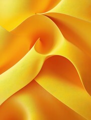 Poster - 3d abstract yellow pattern paper illustration orange shape 3d rendering color cgi bright color close