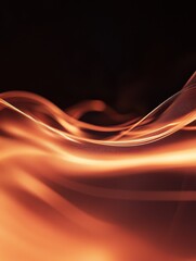 Poster - Orange abstract blur background with lens flare Generative AI