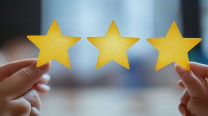 Poster - survey interface that invites users to rate their experiences with a product,