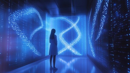 Poster - medical consultation where ai-powered genomic analysis of a holographic dna model identifies mutatio