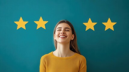 Poster - feedback platform where users rate services with five stars and provide suggestions that help improve the business reputation.