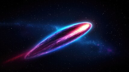 Poster - Cosmic explosion of light and color outer space digital art dark environment wide viewpoint abstract concept