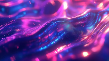 Poster - digital holographic foil pattern with scattered light distortions, evoking a sci-fi and futuristic aesthetic