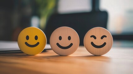 Poster - intuitive survey builder where businesses customize rating scales, emojis, and review templates