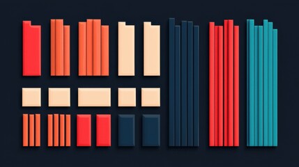 Poster - Blank infographics concept. Flat Style Blank Infographic Template with Empty Sections for Custom Content