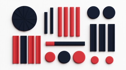 Poster - Blank infographics concept. Minimal Corporate Infographic with Empty Geometric Shapes and Layout