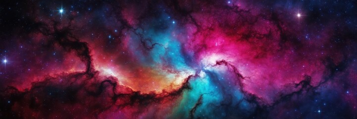 Wall Mural - cosmic nebula. galactic clouds, stellar dust, and vibrant space scenery, creating celestial wonder