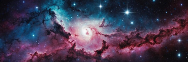 Wall Mural - vibrant nebula. cosmic galaxy, space, stars, and nebula beauty explored
