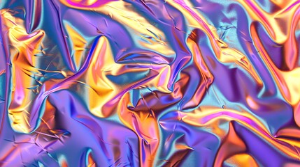 Poster - Abstract iridescent background with swirling colors and textures.