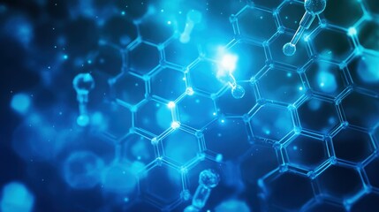 Leinwandbilder - Hexagons pattern. Geometric abstract background with simple hexagonal elements. Medical, technology or science design