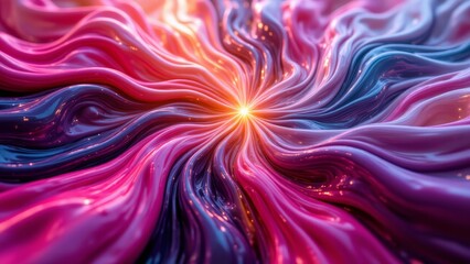 Poster - Colorful Abstract Swirling Patterns with Radiant Glow and Soft Textures in Motion