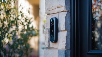 Poster - AI-powered smart doorbell with facial recognition, remote two-way communication, and advanced security features