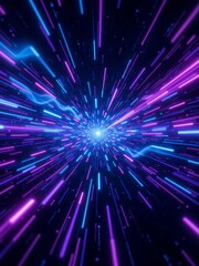 Poster - Vibrant Abstract Light Ray Background with Digital Effects and Motion Blur