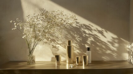 Poster - Elegant Styling of Beauty Products on Vanity