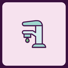 Poster - Water Tap Icon Design Minimalist Style for Website and Application