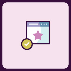 Poster - Website Star Rating Approved Icon Design
