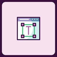 Fototapete - webpage text editing tool icon design element