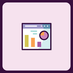 Fototapete - modern website analytics dashboard icon design