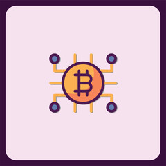 Poster - Bitcoin Cryptocurrency Digital Currency Technology Network Blockchain Finance