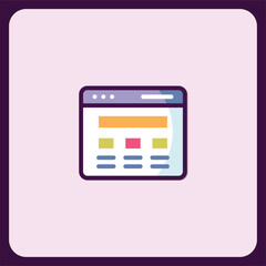 Poster - Modern Website Interface Design Element Illustration