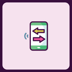 Poster - Mobile Phone Data Transfer Icon Illustration Design