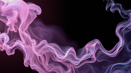 Poster - Colorful smoke swirls create dynamic patterns in dark background. Generative AI