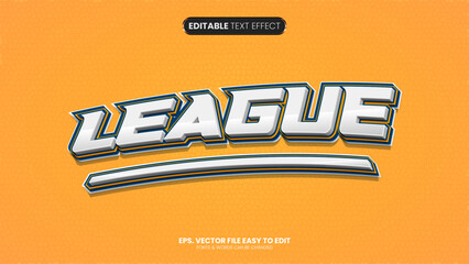 Wall Mural - league editable text effect, classic sports text style