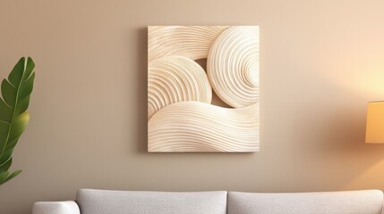 Poster - Coconut Shell Handmade Concept, Intricate Coconut Shell Wall Art Showing Unique Patterns in Natural Tones for Modern Decor