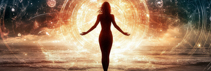 Poster - Empowering Self Healing Journey at Oceans Edge During Sunset