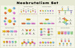 © abert84 - Set of neobrutalism infographic diagrams, charts, and shapes for professional or creative use. Perfect for presentations, data visualization, and conveying concepts graphically