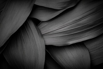 Poster - An extreme close-up reveals the delicate structure and natural patterns of a leaf, highlighting its beautiful veins and textures against a dark backdrop