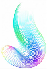 Wall Mural - Original Vector Fluid Colorful Gradient Round Line Decorative Elements