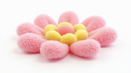 Aufkleber - A pink flower with yellow centers