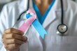 © milkyway - Doctor Holding Awareness Ribbon for Medical Advocacy and Health Support Initiatives