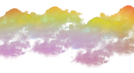 Wall Mural - abstract watercolor paint stains on transparent background