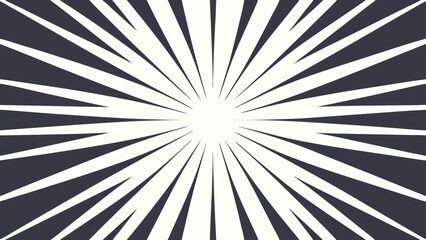 Poster - geometric abstract pattern with radial lines