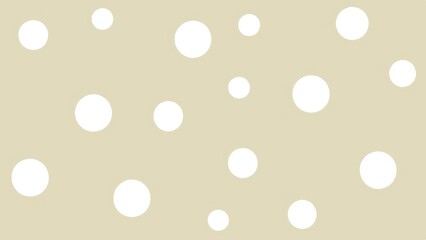 Poster - an abstract composition with randomly scattered white circles on a beige background, creating a unique visual pattern 