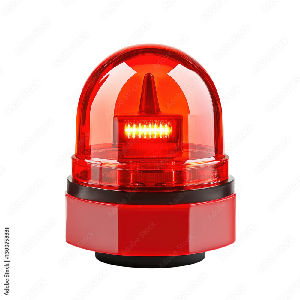 Emergency Red Object Rotating red emergency light isolated on transparent background, PNG ...