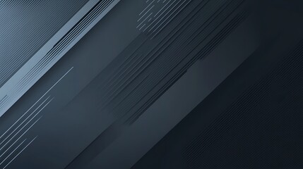 Wall Mural - a banner with overlapping irregular polygons in shades of gray, creating a sense of depth and shadow