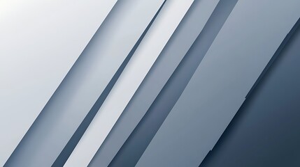 Wall Mural - a banner with overlapping irregular polygons in shades of gray, creating a sense of depth and shadow