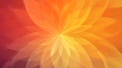 Wall Mural - a colorful abstract banner featuring a radial gradient burst from deep orange to yellow with subtle 