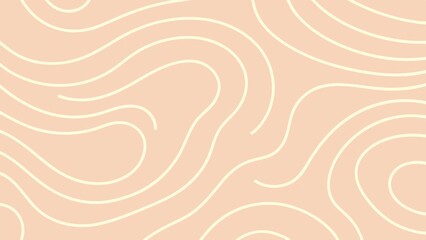 Poster - abstract beige line background with wavy patterns, perfect for modern designs. The lines create a sense of flow and movement, the beige color provides a calming and neutral aesthetic