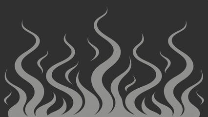 Poster - an artistic representation of fire flames on a dark background, with smooth, stylized lines and gradient effects