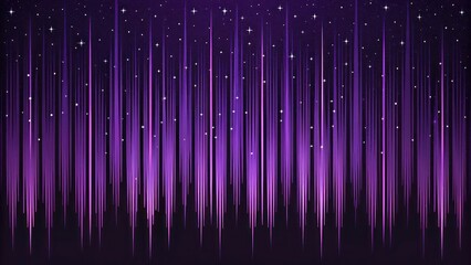 Poster - purple gradient background that looks like fabric with lines and sparkling details. The background has a gradient effect